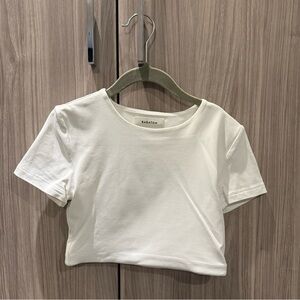 ARITZIA contour rib crop tee
